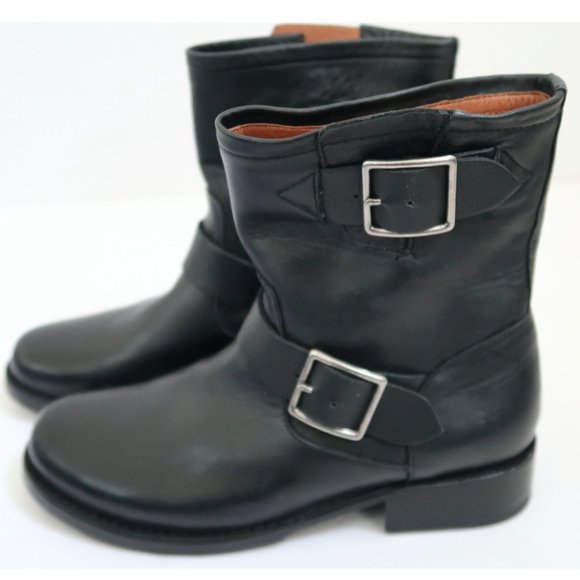 FRYE Vicky Engineer boots black New w/o box - Picture 1 of 11